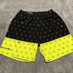 Podiumwear Cycling Shorts Mens Medium MTB Bike Riding Black Neon Yellow MN